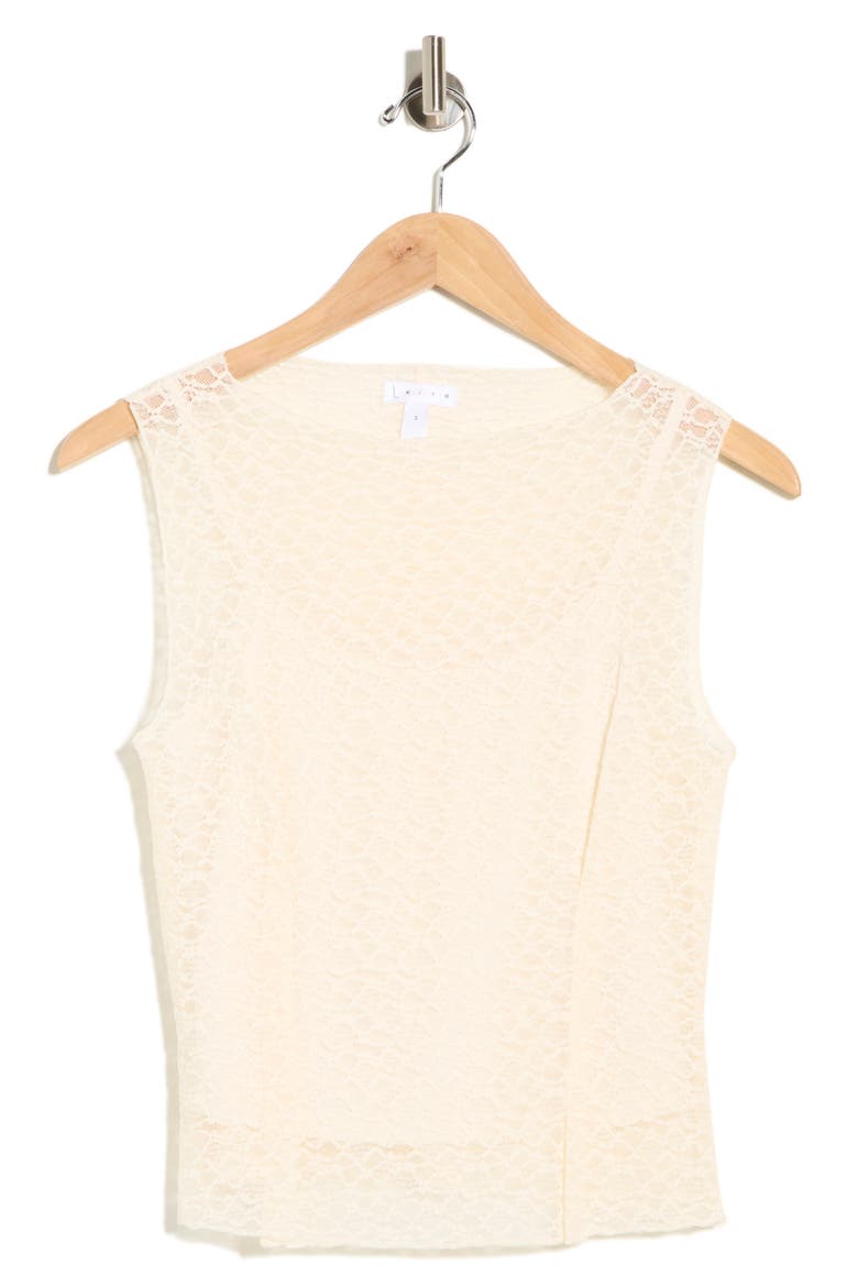 Lace Sleeveless Tank, Alternate, color, IVORY
