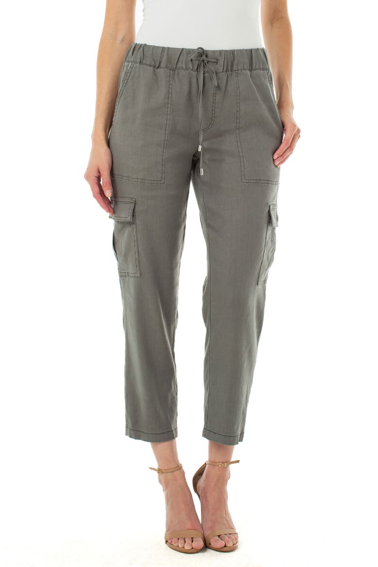 Crop Cargo Pants, Main, color, FENNEL GREEN