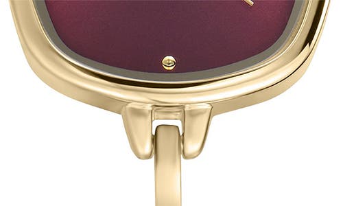 Ettika Square Case Slim Strap Watch In Burgundy