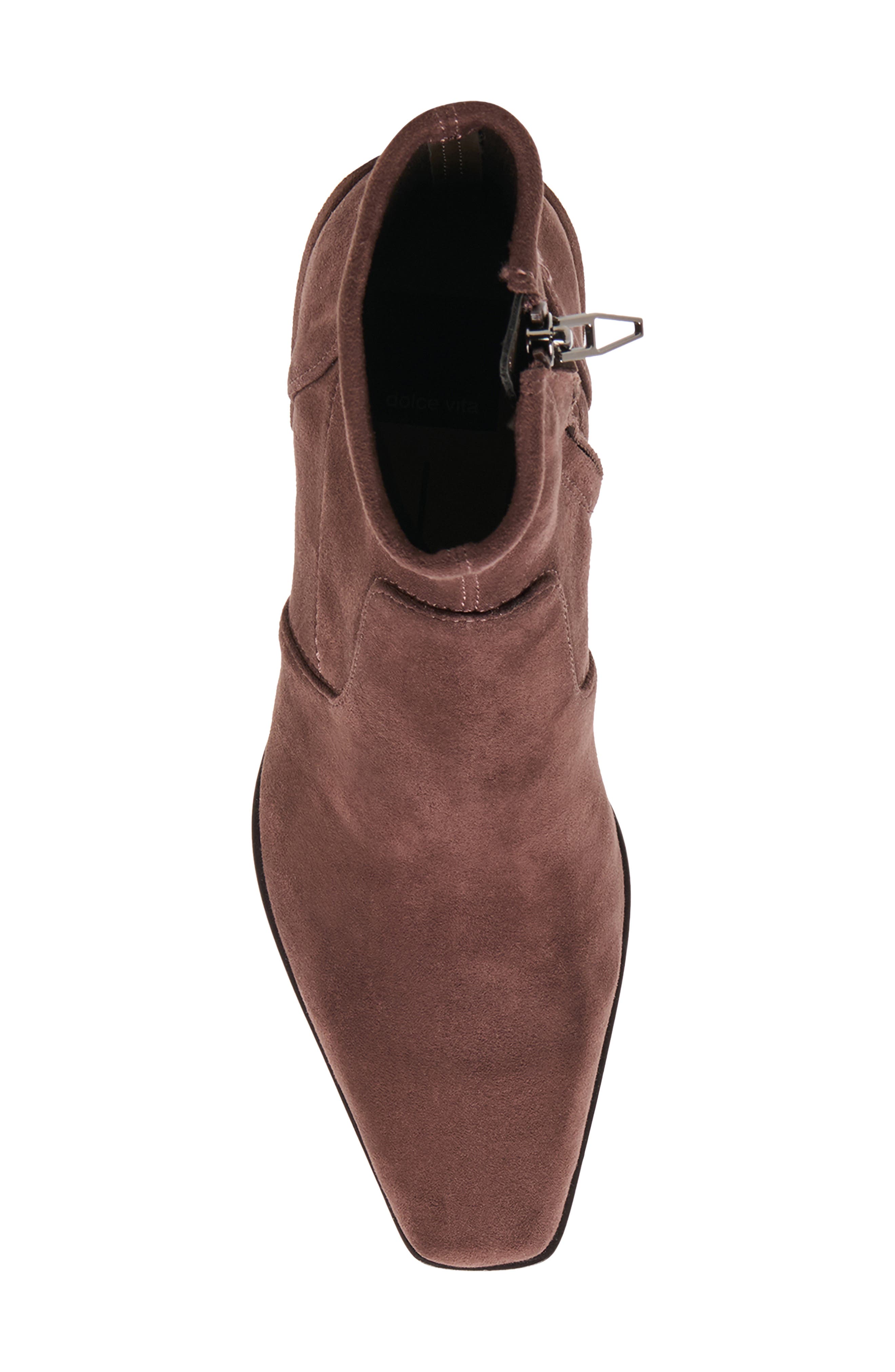 Ledy Leather Bootie, Alternate, color, MAHOGANY SUEDE