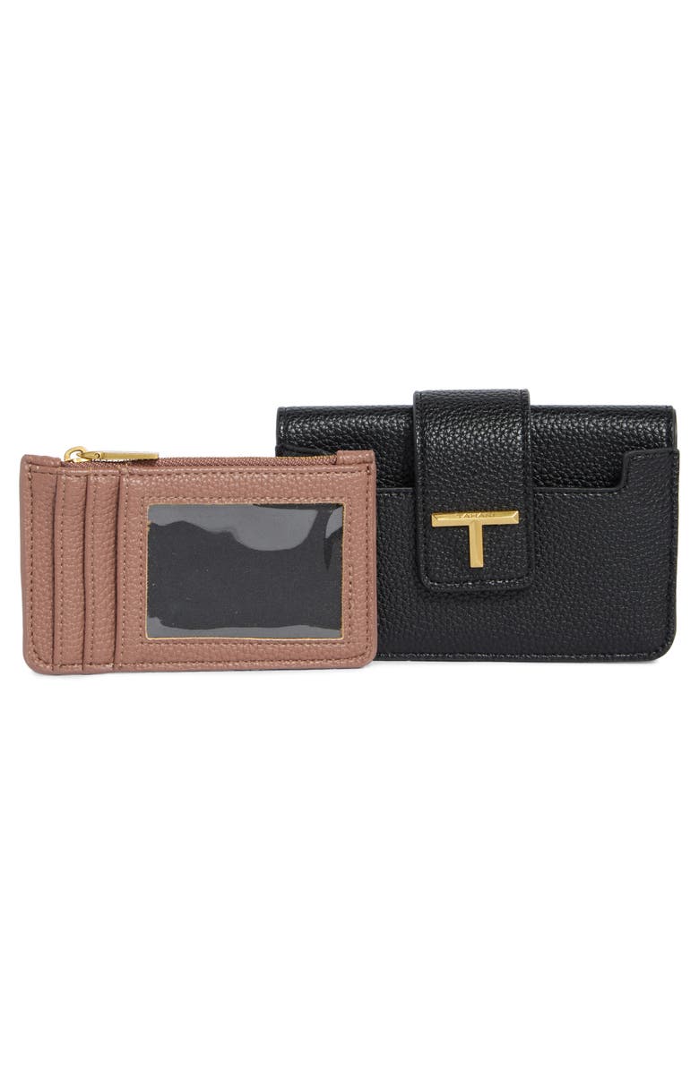 Tahari Reade Faux Leather Bifold Wallet, Alternate, color, Black