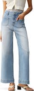 Bayeas Patch Pocket High Waist Wide Leg Jeans