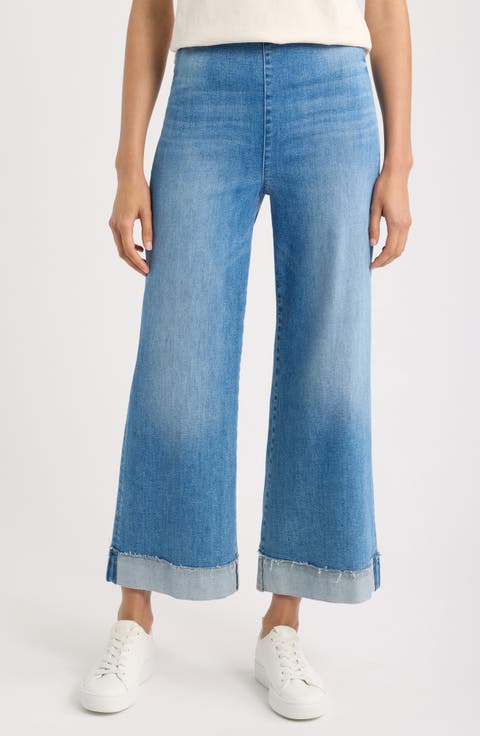 Illusion High Waist Wide Leg Jeans