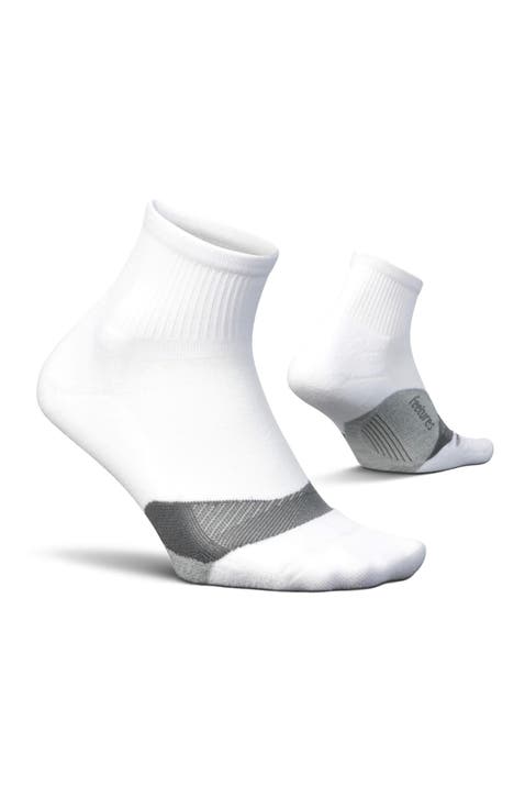 Elite Light Cushion Quarter Solid  Sport Sock with Targeted Compression