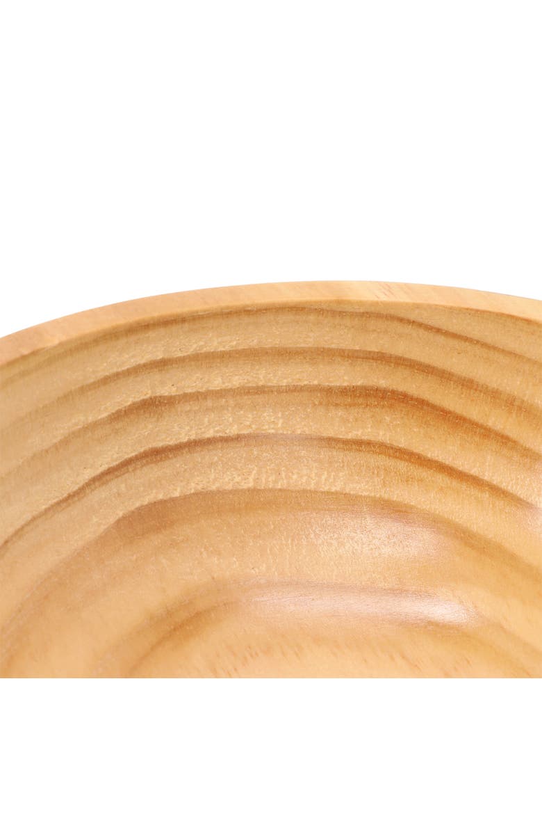 4 Piece 7 Inch Light Acacia Wood Serving Bowl, Alternate, color, Acacia