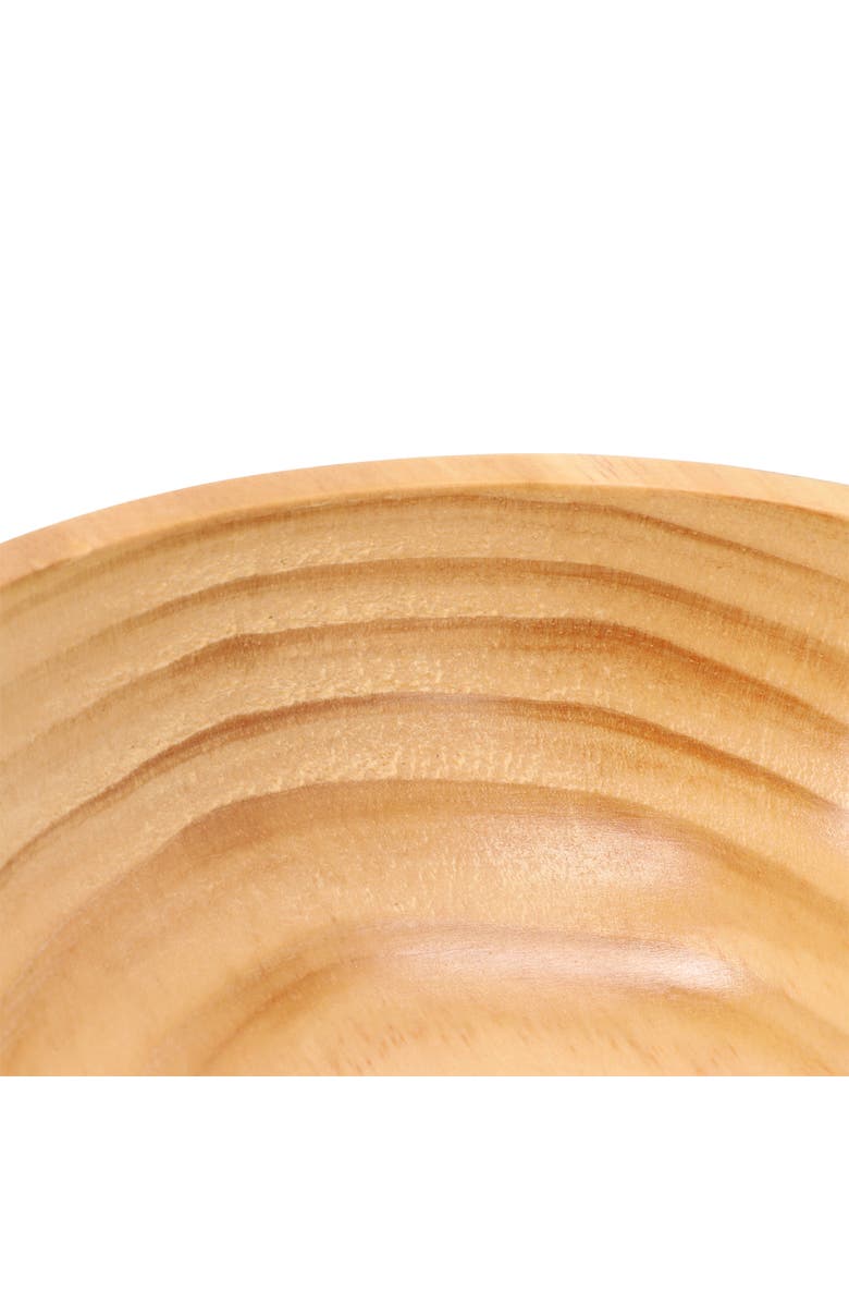 Megachef 4 Piece 7 Inch Light Acacia Wood Serving Bowl, Alternate, color, Acacia
