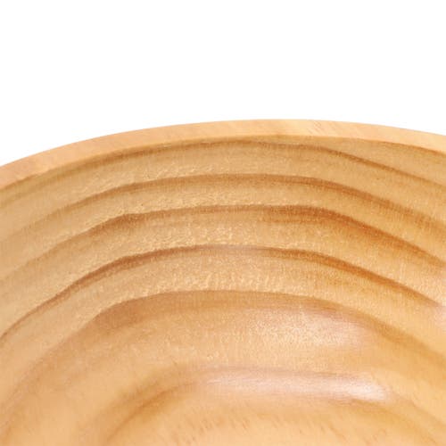 Megachef 4 Piece 7 Inch Light Acacia Wood Serving Bowl In Brown