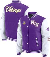WEAR by Erin Andrews Women's WEAR by Erin Andrews Purple Minnesota Vikings Varsity Full-Snap Puffer Jacket
