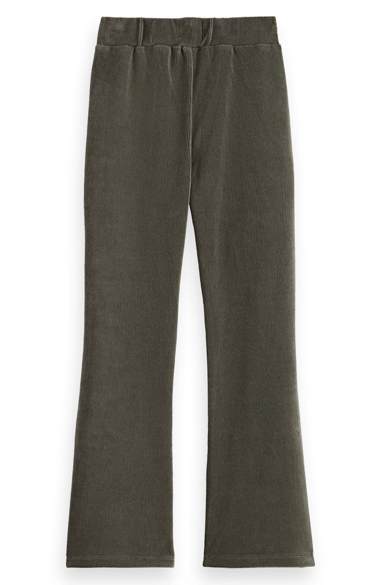 Scotch & Soda Kids' Rib Velvet Knit Flare Leggings, Alternate, color, Thyme