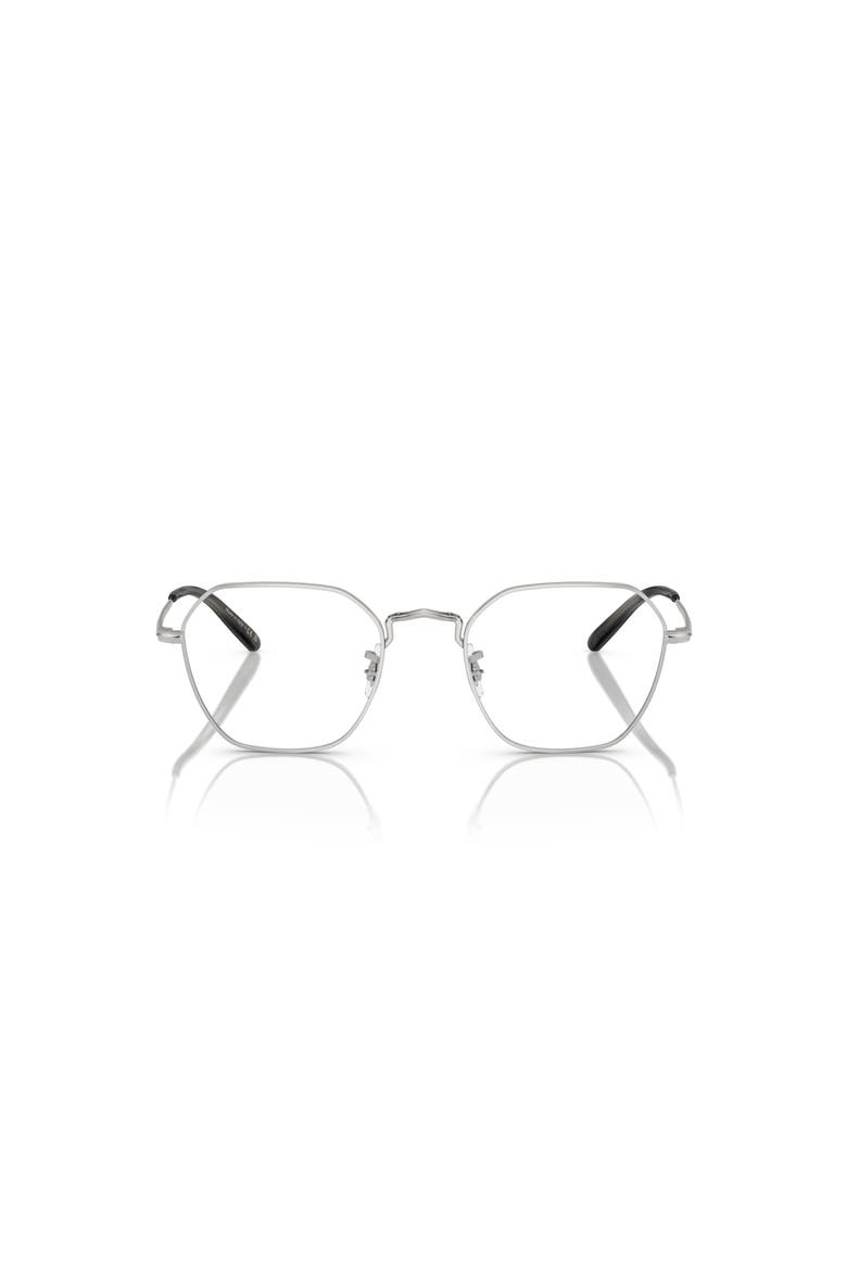 49mm Rectangle optical glasses, Alternate, color, Silver