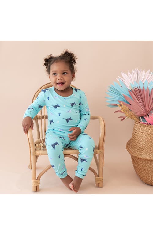 KYTE BABY KYTE BABY KIDS' EAGLE RAY FITTED TWO-PIECE PAJAMAS