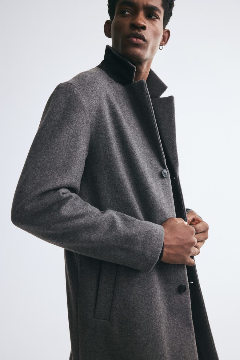 Single-Breasted Coat, Alternate, color, Dark gray