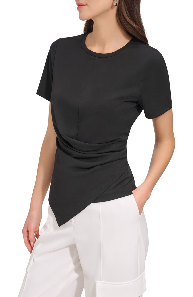 DKNY Faux Wrap T-Shirt, Alternate, color, 