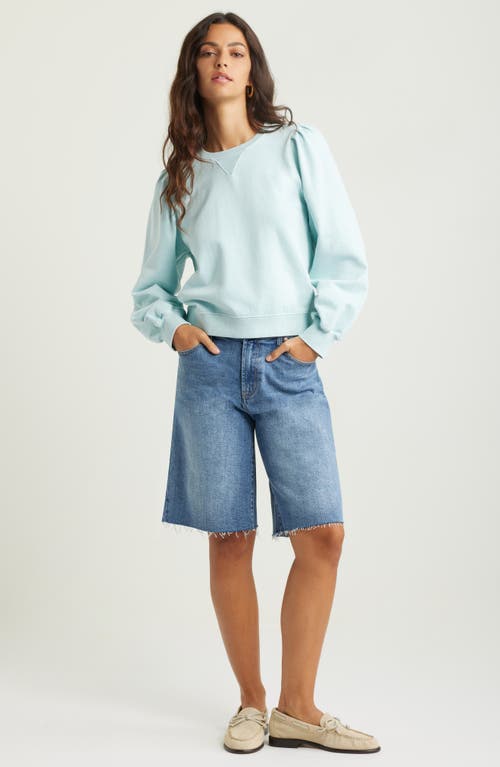 Shop Treasure & Bond French Terry Sweatshirt In Teal Tide