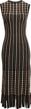 Ulla Johnson Amina Fringe Knit Midi Dress