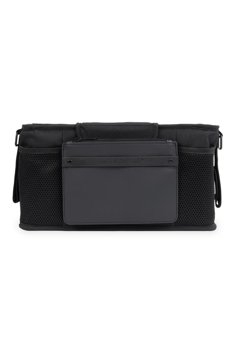 Parent Console with Two Insulated Cup Holders, Main, color, JET BLACK