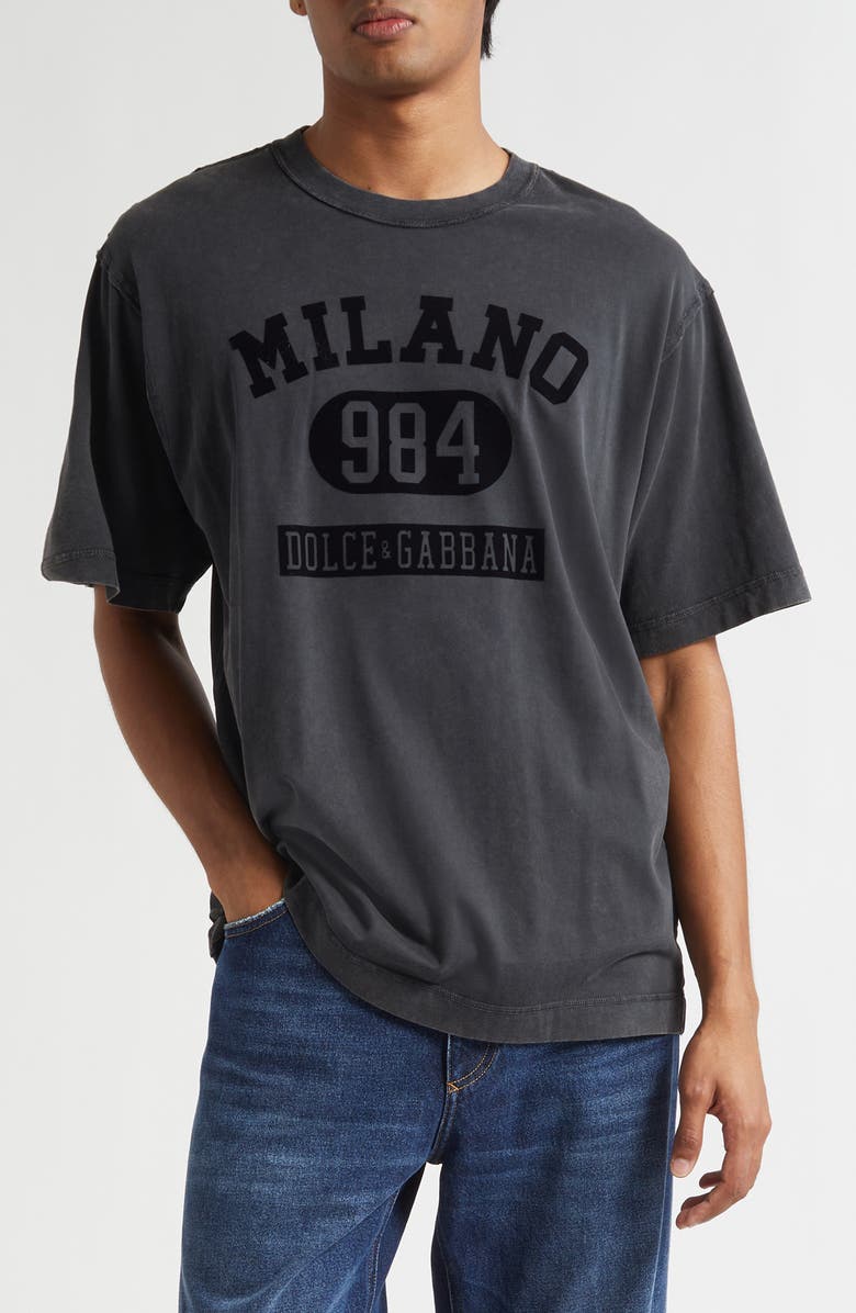 Dolce&Gabbana Milano Graphic T-Shirt, Main, color, N0000 Nero
