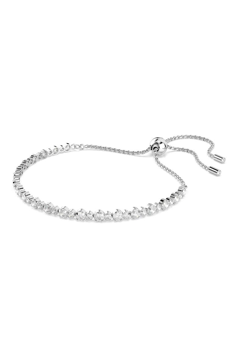Matrix Crystal Slider Bracelet, Main, color, WHITE