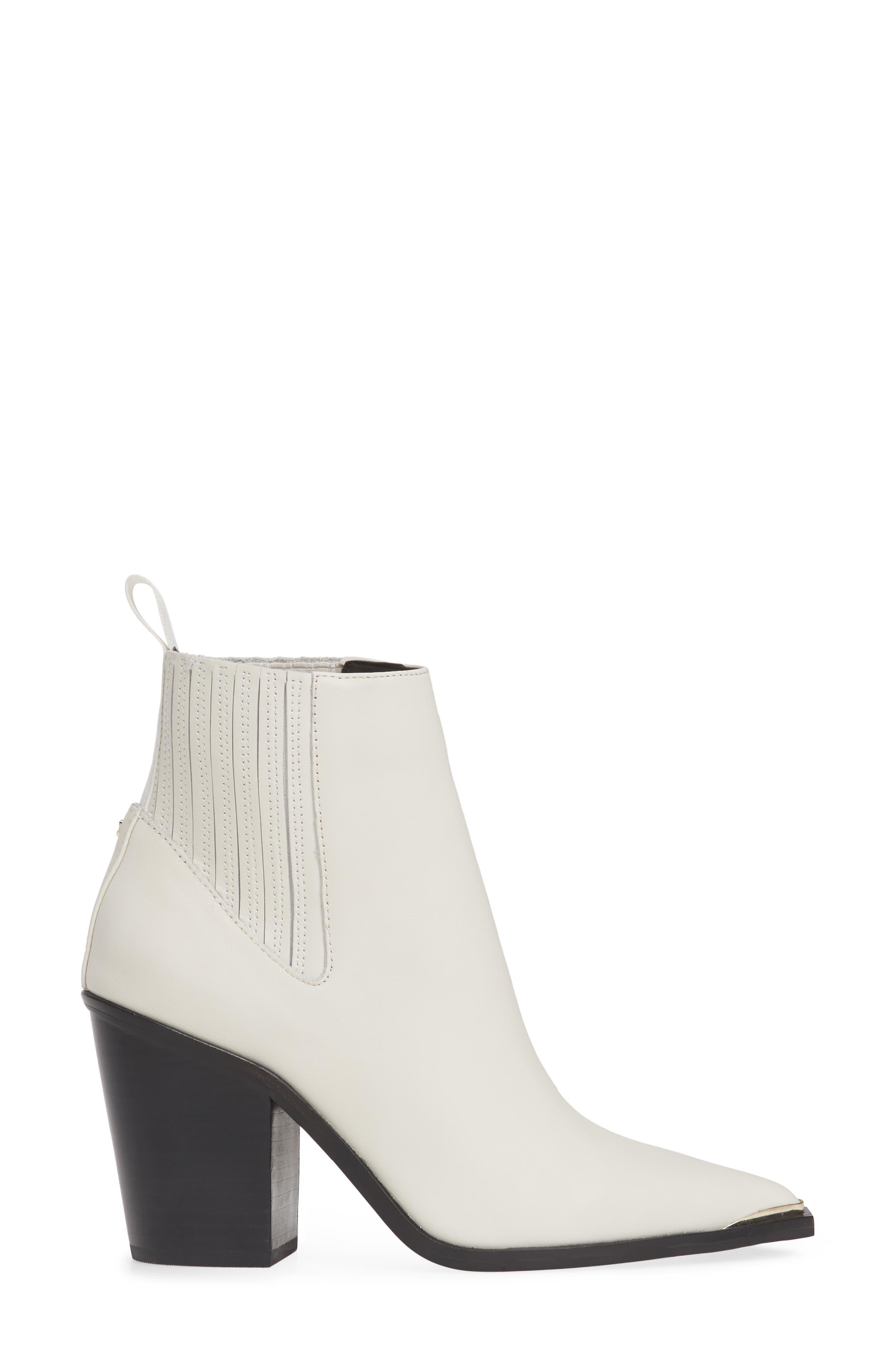 West Side Bootie, Alternate, color, WHITE LEATHER