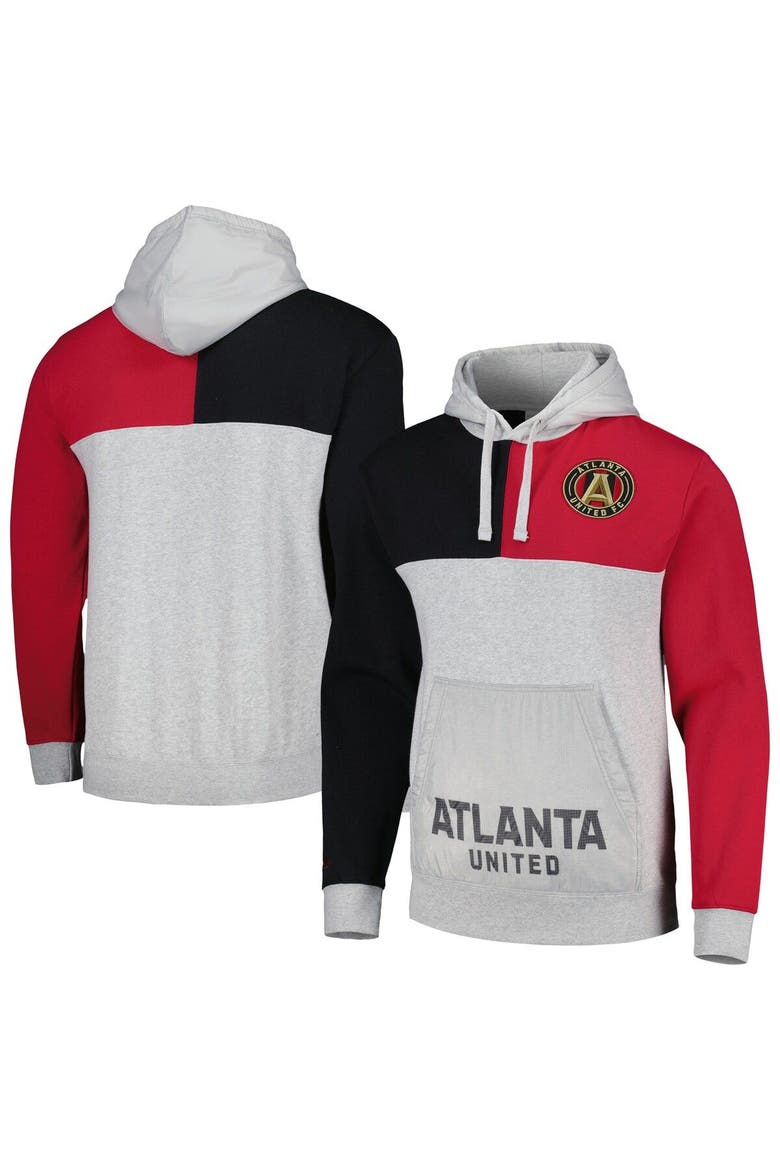Men's Mitchell & Ness Gray Atlanta United FC Tie Breaker Pullover Hoodie, Main, color, Heather Gray