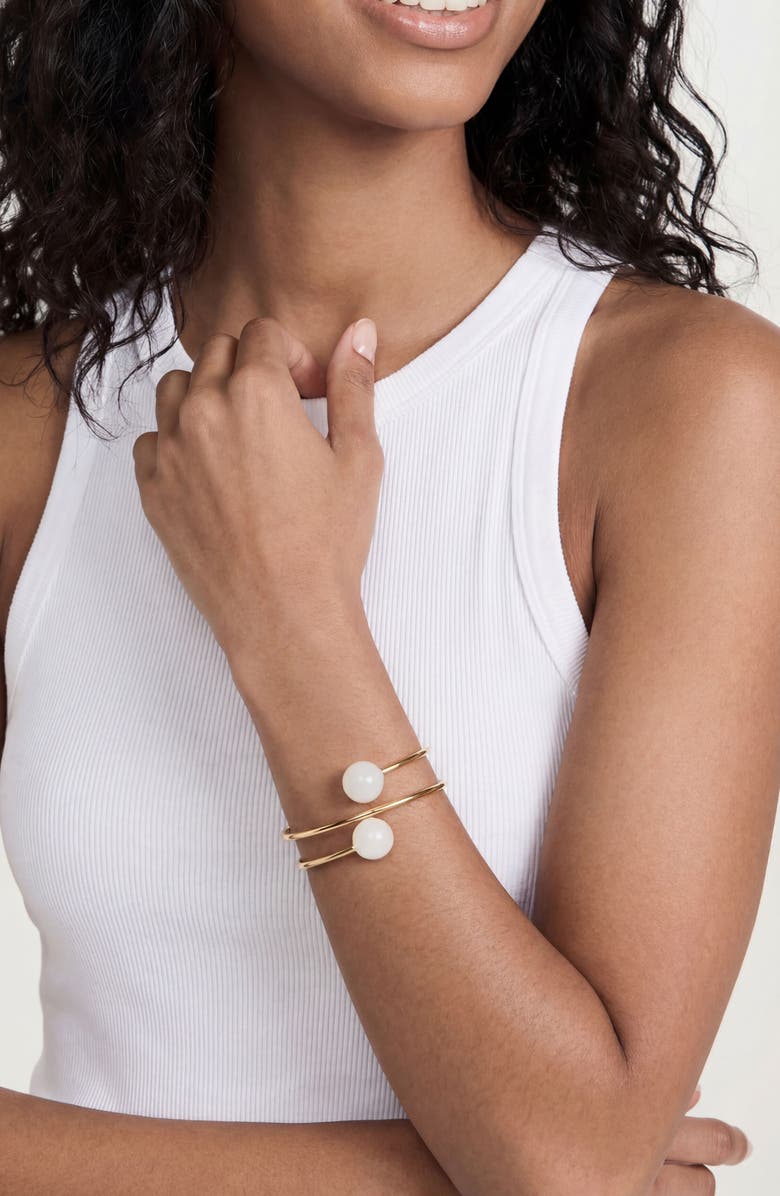 Ettika Summer Escape Cuff Bracelet, Alternate, color, Bone