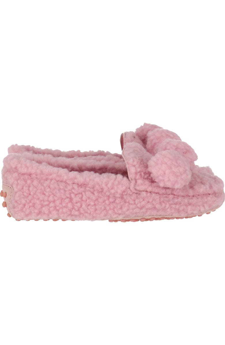 Tod's Faux Shearling Pom Pom Driver Loafer, Alternate, color,