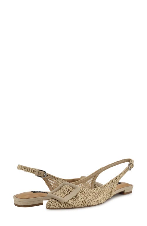 Shop Nine West Jasser Pointed Toe Slingback Flat In Light Natural