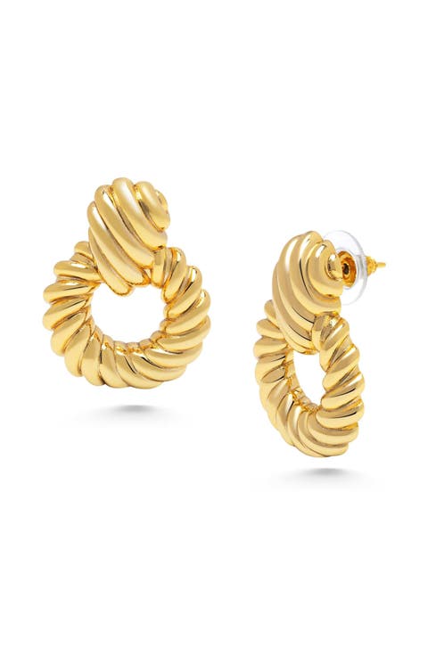 Twisted Rope Stud Earrings