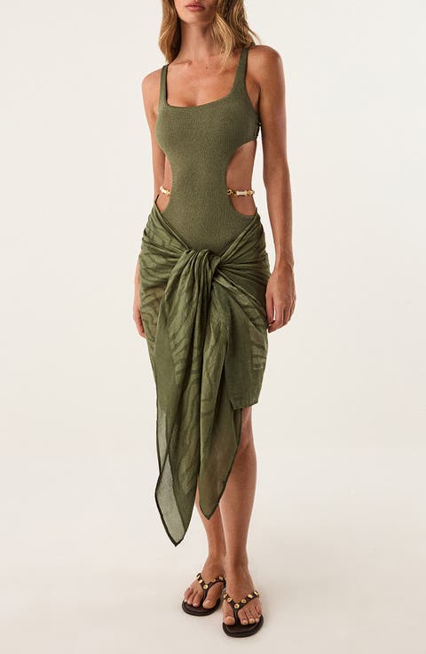 Printed Sarong Cover-Up