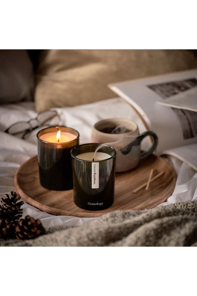Green Scented Candle - Cypress Patchouli and Orange, Alternate, color, green