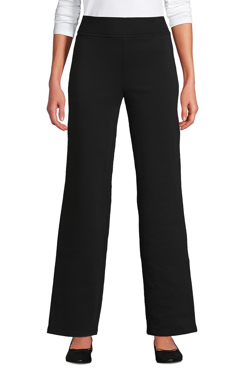 Lands' End Serious Sweats High Rise Fleece Lined Straight Leg Pants, Alternate, color, 