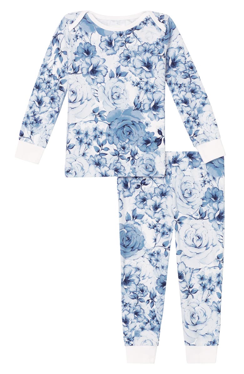 BedHead Pajamas Print Fitted Two-Piece Stretch Organic Cotton Pajamas, Main, color, 