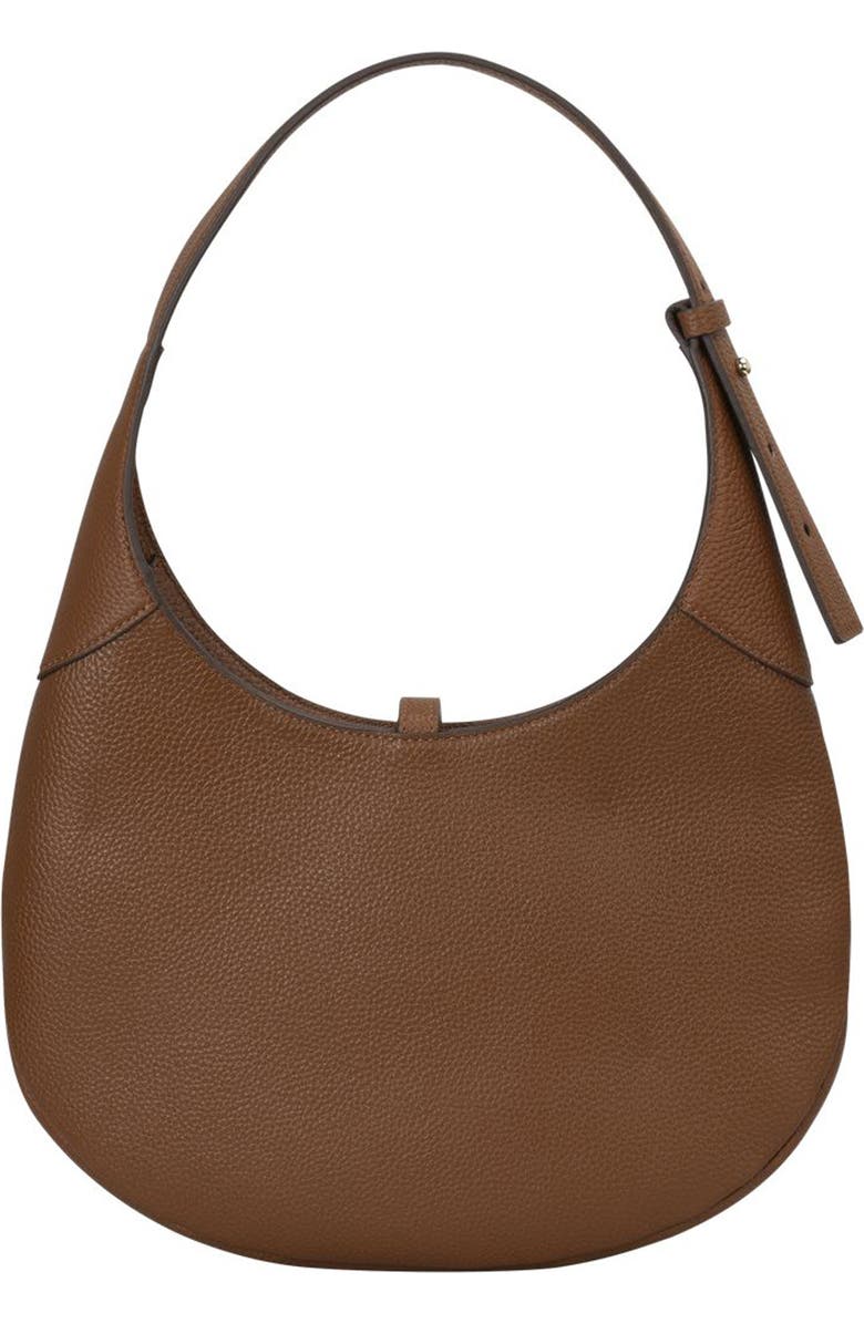 BOSS Lidney Leather Hobo Bag, Alternate, color, Medium Brown