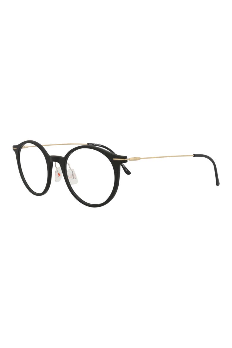 Core Optical 49mm Round Reading Glasses, Alternate, color, BLACK GOLD TRANSPARENT