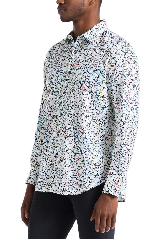 Robert Graham Lazlo Abstract Print Stretch Cotton Button-up Shirt In Multi