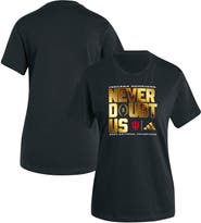 adidas Women's adidas  Black Indiana Hoosiers College Football Playoff 2025 National Champions Never Doubt Us T-Shirt