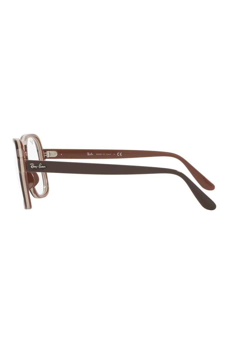 RX4356V 55mm Square Optical Glasses, Alternate, color, BROWN