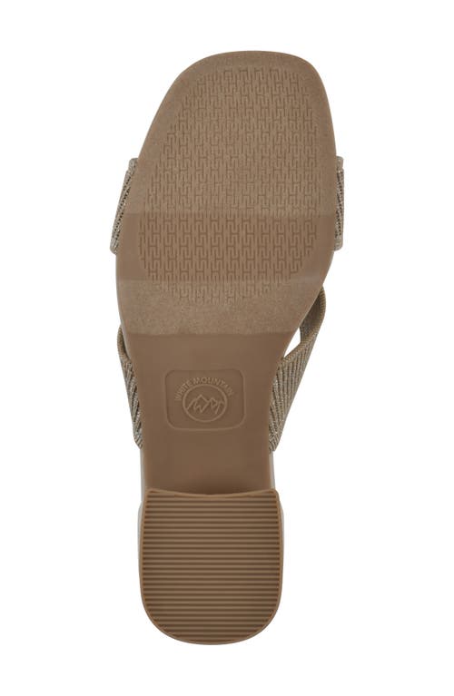 Cliffs By White Mountain Milled Sandal In Gold Fabric