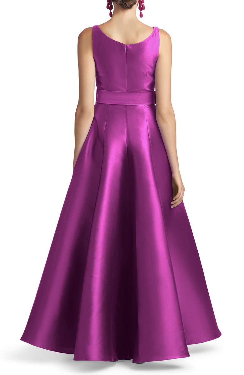 Sachin & Babi Kruse Belted A-Line Gown, Alternate, color,