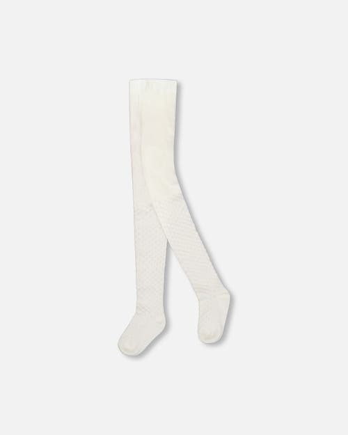 Deux Par Deux Knit Tights In Neutral