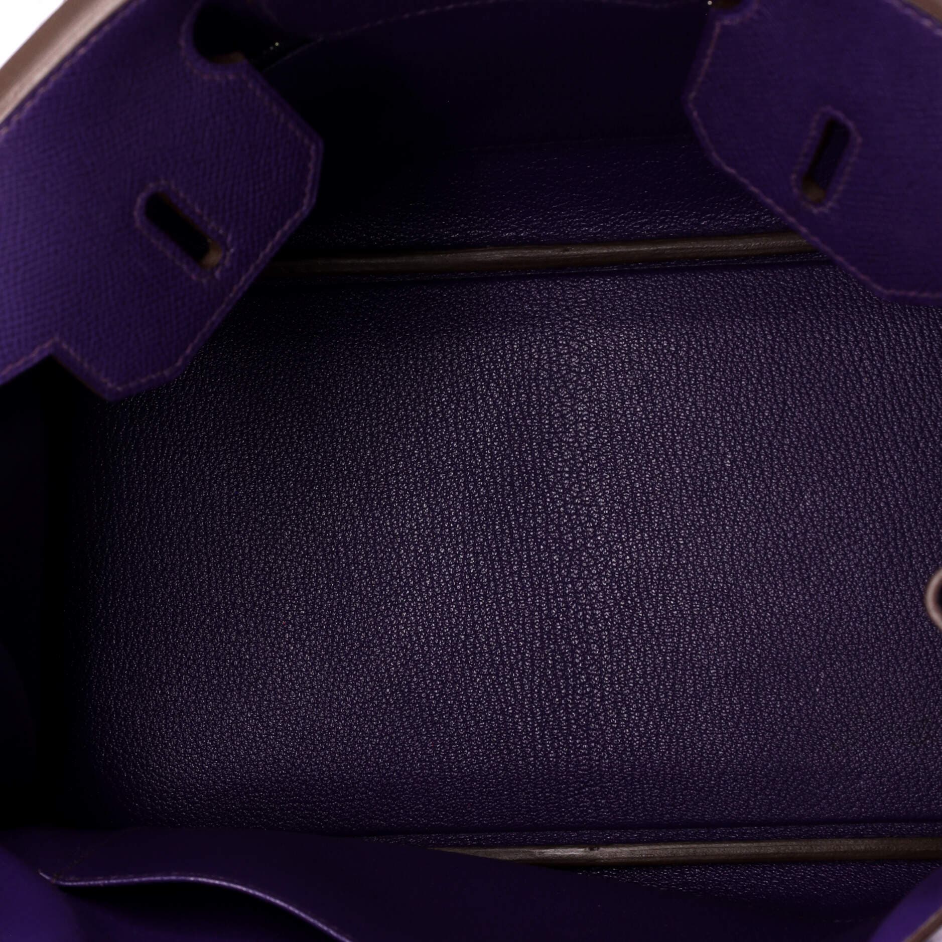 Pre-Owned Hermes Birkin Handbag Purple Epsom with Palladium Hardware 30, Alternate, color, Iris