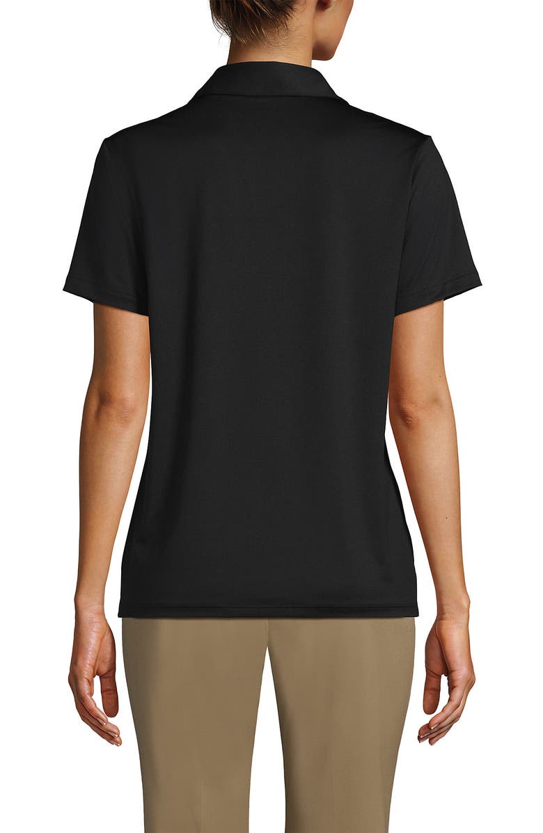 Lands' End Short Sleeve Rapid Dry Sport Neck Polo Shirt, Alternate, color, 