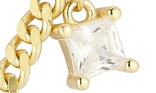 Sphera Milano Curb Chain Mixed Cut Cz Station Necklace In Gold