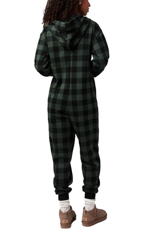 Fabletics Cozy Fleece Hooded Jumpsuit In Green