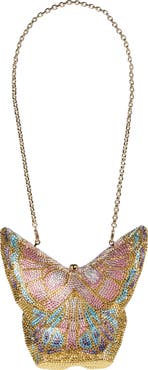 JUDITH LEIBER COUTURE Butterfly Serafina Crystal Embellished Clutch