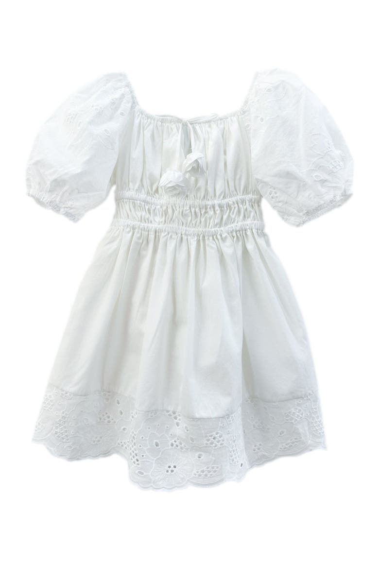 Petite Maison Kids Blanca Cotton Dress, Alternate, color, White