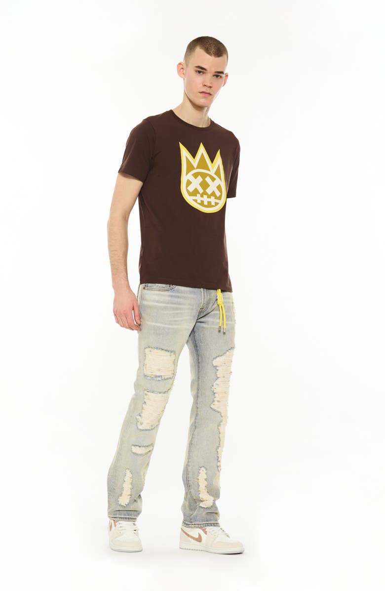 Cult of Individuality Rebel Ripped Straight Leg Jeans, Alternate, color, Iris