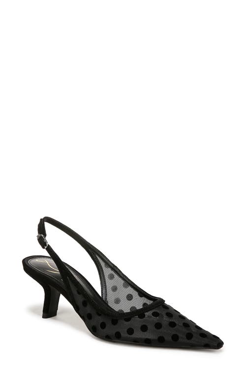 Sam Edelman Biankasling Womens Man Made Kitten Heels In Black/black Dot