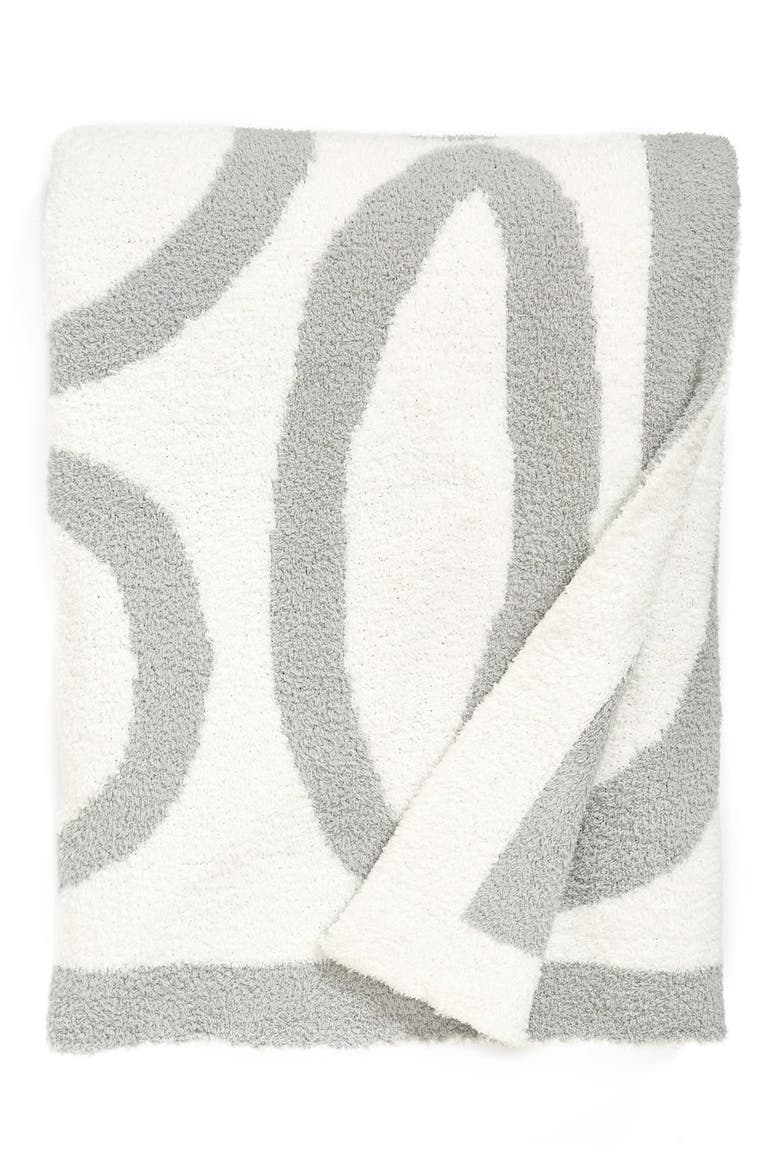 'CozyChic®' Oval Print Throw, Main, color, OCEAN/ WHITE