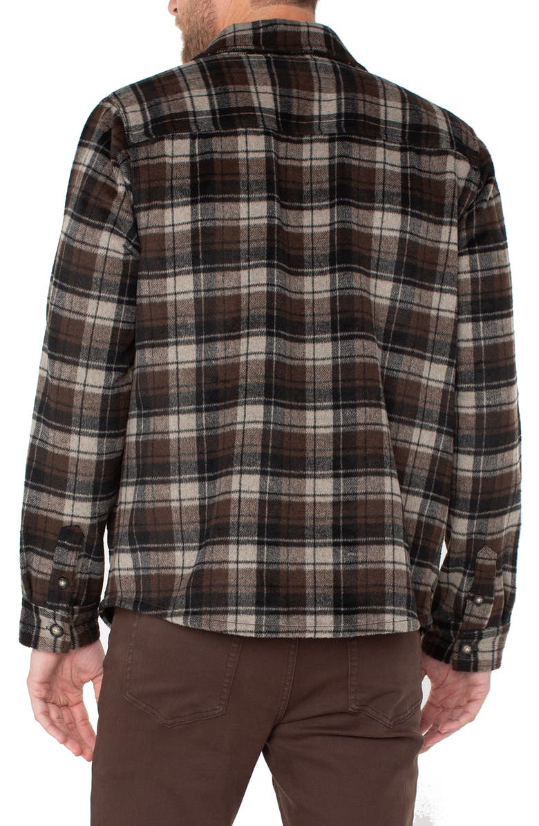 Liverpool Los Angeles Plaid Shirt Jacket, Alternate, color, Ptty/ Brown/ Black Ml